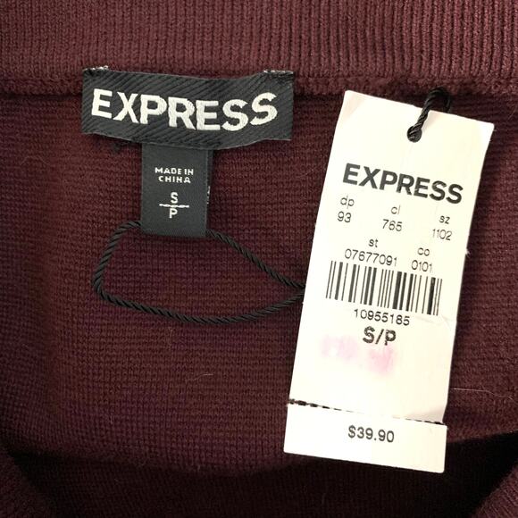 NWT Express Burgundy Knit Skirt Size Small - Picture 4 of 5